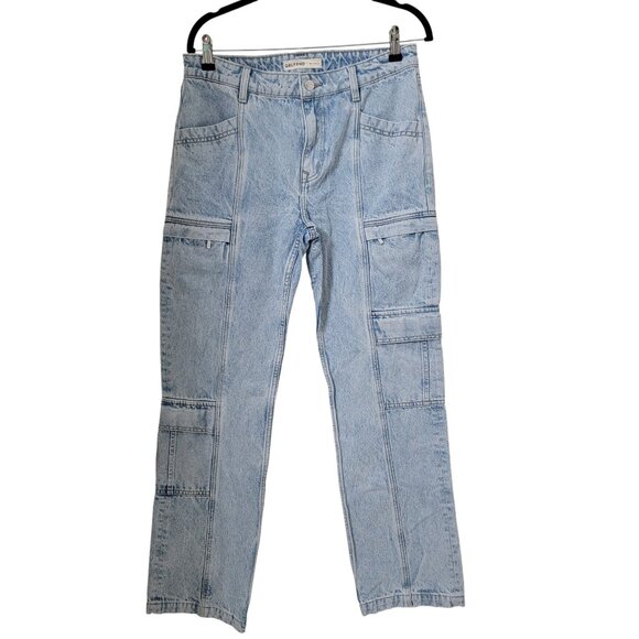 GRLFRND Size 31 TAOS Blue Low Rise Slim Cargo Jeans, Excellent Used Condition - Picture 1 of 16